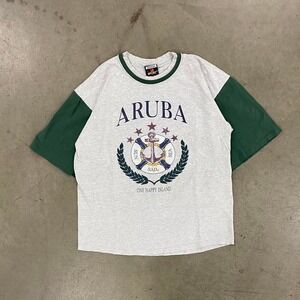 Vintage Aruba Sailing Signal Sport Nature Destination Outdoors T-Shirt Size S
